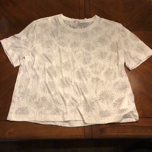 GAP White Tee with Flower Burnouts NWOT!